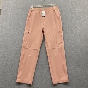 FIGS Axim Cargo Scrub Pants Mens Small Short PO 5751 Pink Sand Medical Nurse NWT